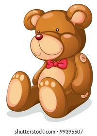 Isolated teddy bear on white
