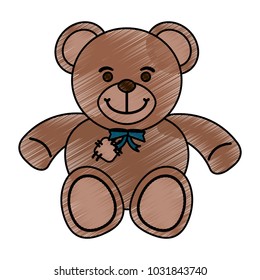 Isolated teddy bear toy design