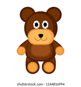 Isolated teddy bear toy icon