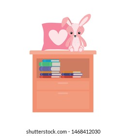 Isolated teddy rabbit vector design