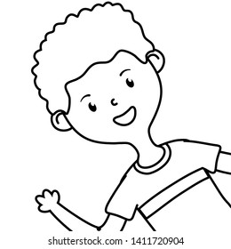 Isolated teenager boy cartoon design
