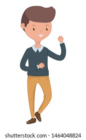 Isolated teenager boy cartoon design