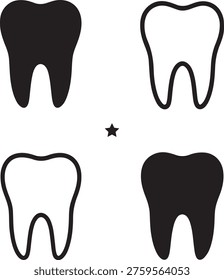 Isolated Teeth Icon Design, teeth icon, teeth vector, dental care concept, oral hygiene symbol, smile teeth icon, dentist illustration, editable icon set, ui app graphic