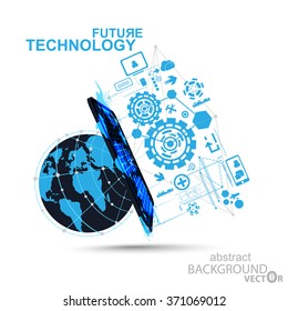 Isolated telecom network global concept vector