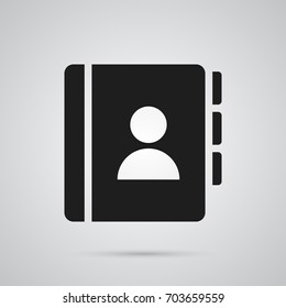 Isolated Telephone Directory Icon Symbol On Clean Background. Vector Address Book Element In Trendy Style.