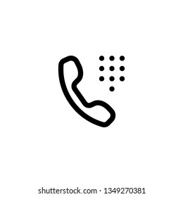 Isolated Telephone Phone Vector Flat Icon