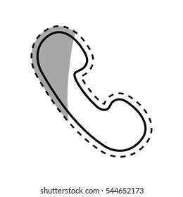 Isolated telephone symbol icon vector illustration graphic design