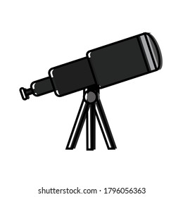 Isolated telescope icon. Technology equipment - Vector illustration