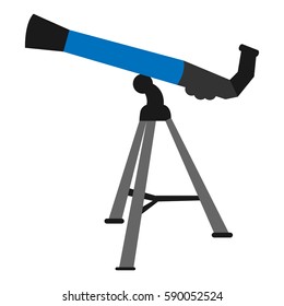 Isolated telescope on a white background, Vector illustration