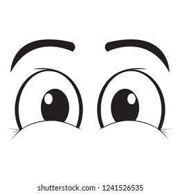 Isolated tender eyes cartoon. Vector illustration design