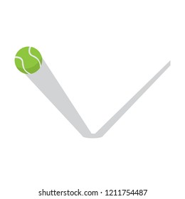 Isolated tennis ball with an effect. Vector illustration design