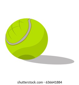 Isolated tennis ball on a white background, Vector illustration