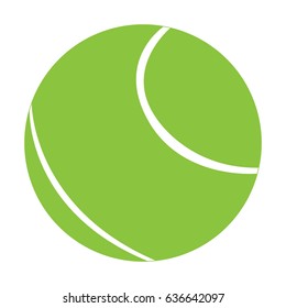 Isolated tennis ball on a white background, Vector illustration