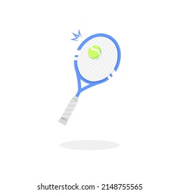 Isolated tennis ball simple vector logo design