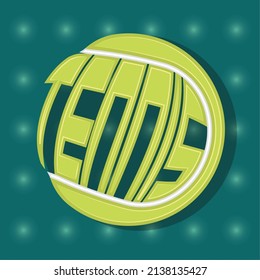 Isolated tennis ball with text Vector