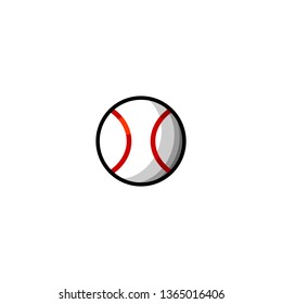 Isolated  Tennis Ball Vector, Flat Icon, Emoji, Cartoon, Emoticon