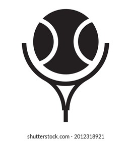 einzelne Tennisball-Vektorsymbol
