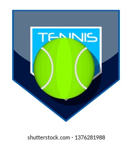 Isolated tennis emblem with text. Vector illustration design