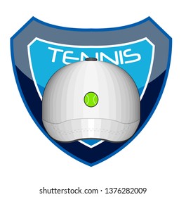 Isolated tennis emblem with text. Vector illustration design