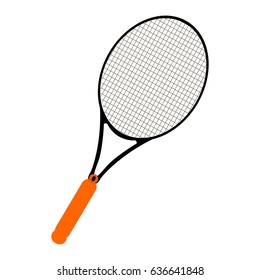 Isolated tennis racket on a white background, Vector illustration