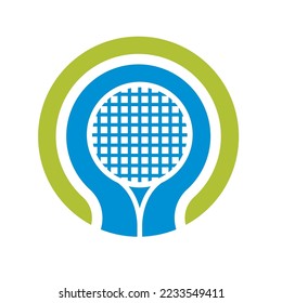 isolated tennis racket vector icon