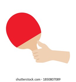 Isolated tennis table play activity home with hands icon- Vector