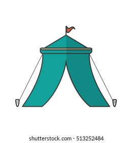 Isolated tent for camping design