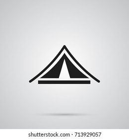 Isolated Tent Icon Symbol On Clean Background. Vector Booth  Element In Trendy Style.
