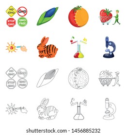 Isolated test and synthetic object signs. Collection of test and laboratory vector icon for stock.