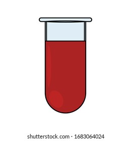 Isolated test tube icon. Medical icon - Vector