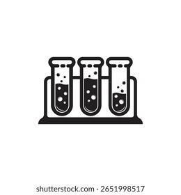 Icono aislado del tubo de ensayo, diseño de la Ilustración vectorial