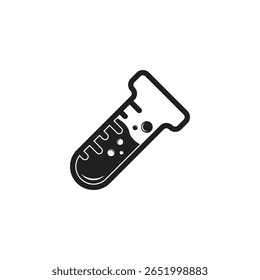 Icono aislado del tubo de ensayo, diseño de la Ilustración vectorial