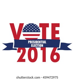 Isolated text with the american flag, Election day, Vector illustration