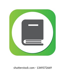 Isolated textbook icon symbol on clean background. Vector book element in trendy style.