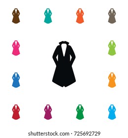 Isolated Textile Icon. Turtleneck Vector Element Can Be Used For Textile, Turtleneck, Coat Design Concept.