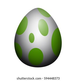 Isolated textured easter egg on a white background, Vector illustration