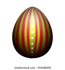 Isolated textured easter egg on a white background, Vector illustration