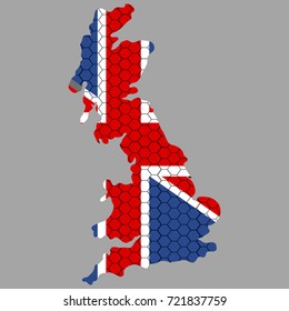 Isolated textured flag of england, vector illustration