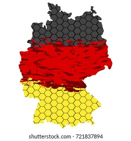 Isolated textured flag of germany, vector illustration