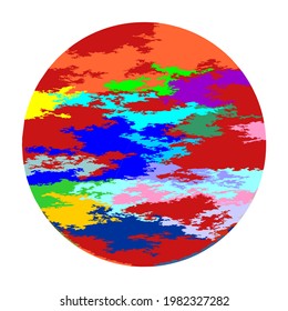 isolated textured multicolor round background