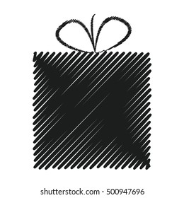 Isolated textured present on a white background, Vector illustration
