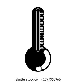 Isolated thermometer icon. Hot temperature concept