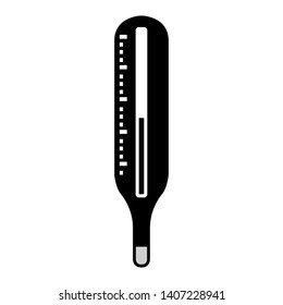 Isolated thermometer icon on a white background - Vector