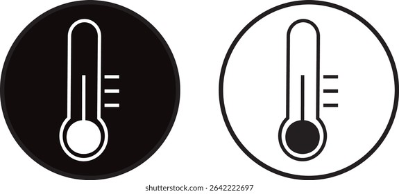 Isolated thermometer icon set. gradient temperature symbols, Weather Sign, thermometer High and low temperature, Vector illustration.
