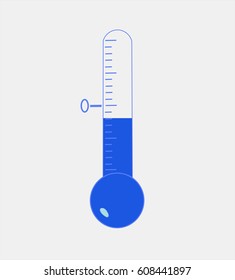 Isolated Thermometer Vector. Concept of cold and winter.
