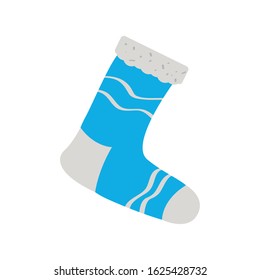 Isolated thick socks image. Winter clothes icon - Vector