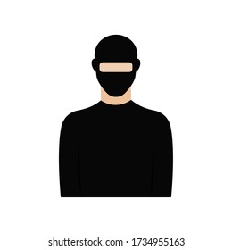 Icono de ladrón aislado. Iconos de profesiones u ocupaciones - Vector