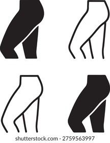 Isolated Thigh Icon Design, thigh icon, thigh vector, human leg anatomy, upper leg structure, body muscle concept, medical illustration, editable icon set, ui app graphic