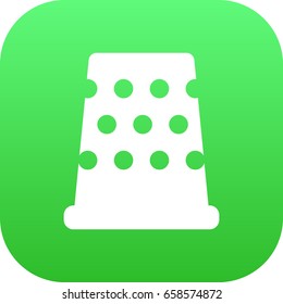 Isolated Thimble Icon Symbol On Clean Background. Vector Seamstress Element In Trendy Style.