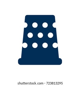 Isolated Thimble Icon Symbol On Clean Background. Vector Seamstress Element In Trendy Style.